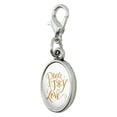 thumbnail image 2 of Peace Joy Love Christmas Antiqued Bracelet Pendant Zipper Pull Oval Charm with Lobster Clasp, 2 of 4