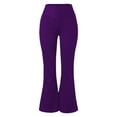 thumbnail image 4 of VISALY Yoga Pants with Pockets for Women, Flared, Flare Leggings for Women, Women's Casual Pants Cross Waist Pocket Trousers, Workout Leggings for Women, 1 Pack Athletic Pants for Women, Purple, L, 4 of 5