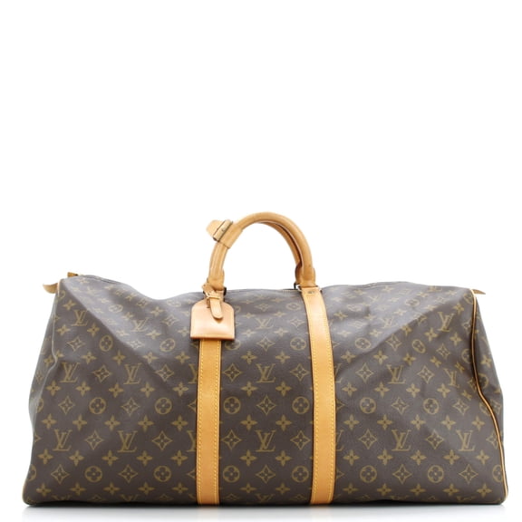 Pre-Owned Keepall Bandouliere Bag Monogram Canvas 55 By Rebag