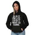 thumbnail image 4 of I Didn't Want to Come Introvert Funny Hoodie Sweatshirt Women Men Brisco Brands X, 4 of 6