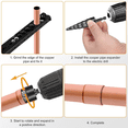 thumbnail image 4 of 6-in-1 Swage Tool HVAC Repairing Set,Air Copper Tube Expander Swaging Tool with 1/4In 3/8In 1/2In 5/8In 3/4In 7/8In Bits, 4 of 5