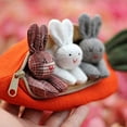 thumbnail image 5 of Peluche con forma de conejito de peluche, conejo HUOGUO, con monedero con forma de zanahoria, 7.5 pu, 5 of 5