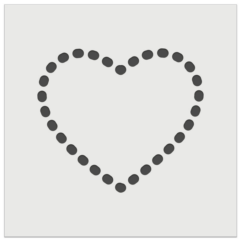 Dotted Heart Outline DIY Cookie Wall Craft Stencil - 5.5 Inch - Walmart.com dotted-heart-outline-diy-cookie-wall-craft-stencil-5-5-inch-walmart-com