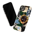 thumbnail image 3 of Black Cat and Tabby Cat Phone Case, Siamese Cat with Flower Headdress, Funny Cat Lovers iPhone Case for 17 16 15 14 13 12 11, 3 of 6