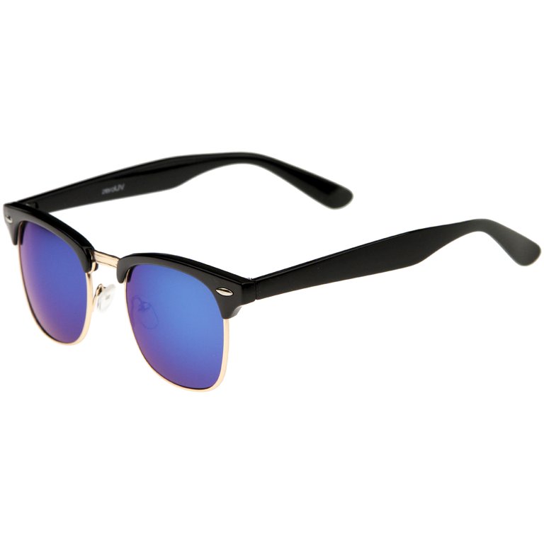 zeroUV Unisex Premium Half Frame Colored Mirror Lens Horn  display picture 2