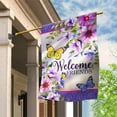 thumbnail image 5 of Welcome Friends Floral Blooms Butterfly Decoration Seasonal Spring Summer House Flag Outdoor Yard Flag 28" x 40", 5 of 6