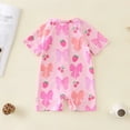 thumbnail image 4 of Gubotare Baby Swim Suit Baby-Girls Toddler Short Sleeve One Piece Rash Guard Swimsuit Size 18-24 Months (Light Pink,18-24 Months), 4 of 7