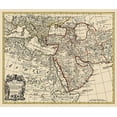 thumbnail image 2 of De L''isle 13x12 White Modern Wood Framed Museum Art Print Titled - Turkey Arabia Persia - De Lisle 1721, 2 of 4
