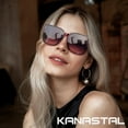 thumbnail image 2 of KANASTAL Large Polarized Fit over Sunglasses for Women Square  Driving Riding Purple and Pink Lens, 2 of 7