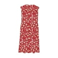 thumbnail image 5 of DailyTrove Women's Sleeveless V Neck Floral Print Knee Length Dress, Versatile Outerwear for Summer Casual Gatherings Seasonal Charm, 5 of 6