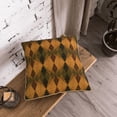 thumbnail image 3 of Velvet Decorative Throw Pillow Covers Set of 2, Soft Square Cushion Cover with Invisible Zipper Rhomboid Background Printing, 16"x16", 3 of 7
