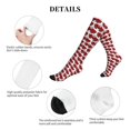 thumbnail image 5 of Lsque Cute Red Crab Pattern Sport Compression Socks for Men & Women 15-20 mmHg Knee High Nurse Pregnant Running Medical and Travel Athletic, 5 of 6