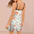 thumbnail image 2 of Peach Watercolor Floral Pattern Design Sweet Elegant Slip Dress Women Korean Kawaii Dress, 2 of 6