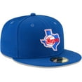 thumbnail image 3 of Men's New Era Blue Texas Rangers Cooperstown Collection Wool 59FIFTY Fitted Hat, 3 of 6