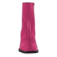 thumbnail image 5 of FSJ Women Fashion Square Closed Toe Metal Chain Heel Ankle Boots Side Zipper Sexy Short Booties Stretch Party Work Dressy Shoes Size 9 Pink, 5 of 5