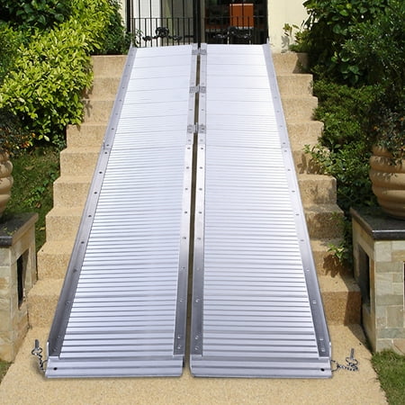 portable ramp wheelchair folding aluminum threshold suitcase mobility