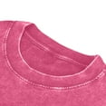 thumbnail image 6 of JUUYY Mens Washed Cotton Retro Distressed T-shirt Casual Round Neck Sleeveless Tank Tops Breathable T-Shirt Hot Pink S, 6 of 7
