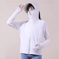 thumbnail image 5 of Sunscreen Jacket Zipper Hoodie Long Sleeve Light Hiking Outdoor Performance Shirt, 5 of 5
