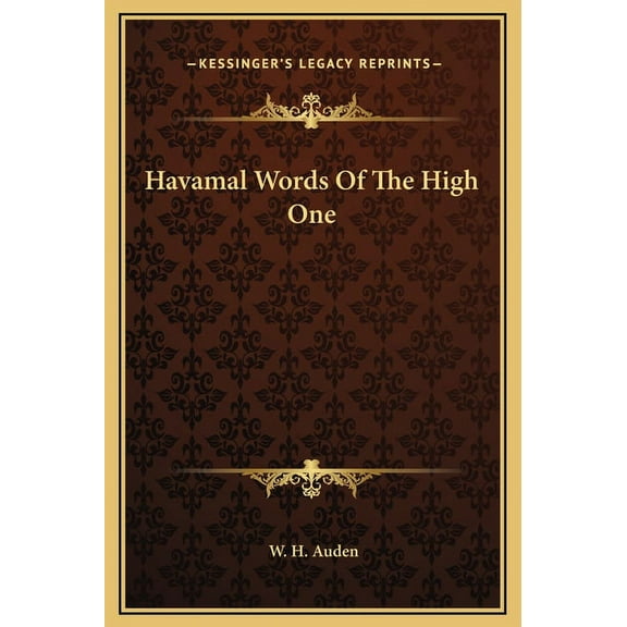 Havamal Words Of The High One (Hardcover)