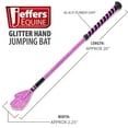 thumbnail image 4 of Jeffers Equine Glitter Hand Bat – 20 Inch Horse Riding Crop with Black Grip Handle for Training, Jumping, Barrel, Rodeo, Trail, Tack - Purple, 4 of 8
