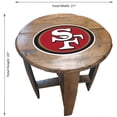thumbnail image 2 of Imperial San Francisco 49ers Oak Barrel Table, 2 of 3