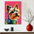 thumbnail image 5 of Silky Terrier Dog Canvas Wall Art Poster Prints Colorful Pop Animal Art Wall Decor Dog Picture Artwork Pet Dog Painting Poster for Home Bedroom Living Room Decoration Framed, 5 of 6
