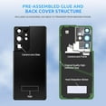 thumbnail image 4 of Back Glass Replacement for Samsung Galaxy S21 Ultra 5G SM-G998 Back Cover Rear Housing with Camera Lens + Repair Tool Kit Genuine Rear Glass (Black), 4 of 7