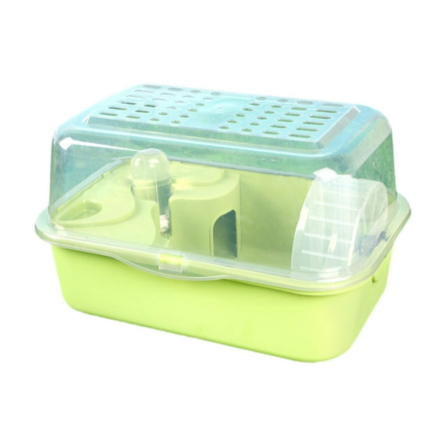Gran jaula de hámster, jaula de animales pequeños, ventilación, lindos ratones pequeños hábitat de mascotas y hábitat de hábitat de rata para hámster verde