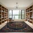 thumbnail image 2 of ODIKA 4'x6' Machine Washable Non-Slip Area Rug, Oriental Burnt Orange High Traffic Rug, Grey, 1253581, 2 of 7