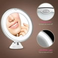 thumbnail image 4 of Espejo de maquillaje con aumento de 10 aumentos actualizado con luces LED, espejo de aumento portátil de mano para cosméticos, para el hogar, la mesa, el baño, la ducha y los viajes, 4 of 6