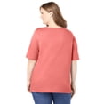 thumbnail image 2 of Woman Within Plus Size Perfect Elbow-Sleeve Square-Neck Tee, 2 of 6