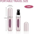 thumbnail image 2 of 4 Pcs Mini Perfume Atomizer Refillable Bottle, 5ml Portable Bottom Fill Scent Dispenser, Leak-Proof Cologne Travel Spray Pump for Purse & Luggage (Silver/Pink/Blue/Black), 2 of 5