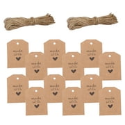100 Pcs Kraft Paper Hang Tag Labels The Gift Packaging Decor Tags Blank Hanging