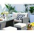 thumbnail image 5 of Direct Wicker 7-Piece Patio Garden Rattan Wicker Dining Sofa Set with Cushions - Gray, 5 of 10