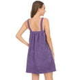 thumbnail image 3 of Women's Bath/Shower Wrap Towel Dress with Straps Closure Lightweight Knee Length Body Wraps, 3 of 5