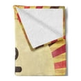 thumbnail image 2 of Anchor Soft Flannel Fleece Throw Blanket, Vintage Pop Art Sailing Anchor on Colorful Background Security Safety, Cozy Plush for Indoor and Outdoor Use, 60" x 80", Cream Red Orange, by Ambesonne, 2 of 5