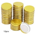 thumbnail image 1 of Cateissary 24 Uds. Tapas de tarro de conservas de boca ancha de 70mm tapas de almacenamiento de sellado tapas de repuesto Cocina y Comedor Dorado Cateissary HA000145-01B, 1 of 6