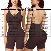 QSAWXQZ Women's Backless Shapewear V Neck Ajustable Strap Tummy Control S