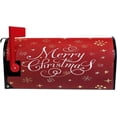 thumbnail image 4 of Christmas Red Magnetic Mailbox Cover Snowflakes Mailbox Wrap Post Letter Box Cover Home Decorative for Standard Mailboxes, 4 of 6
