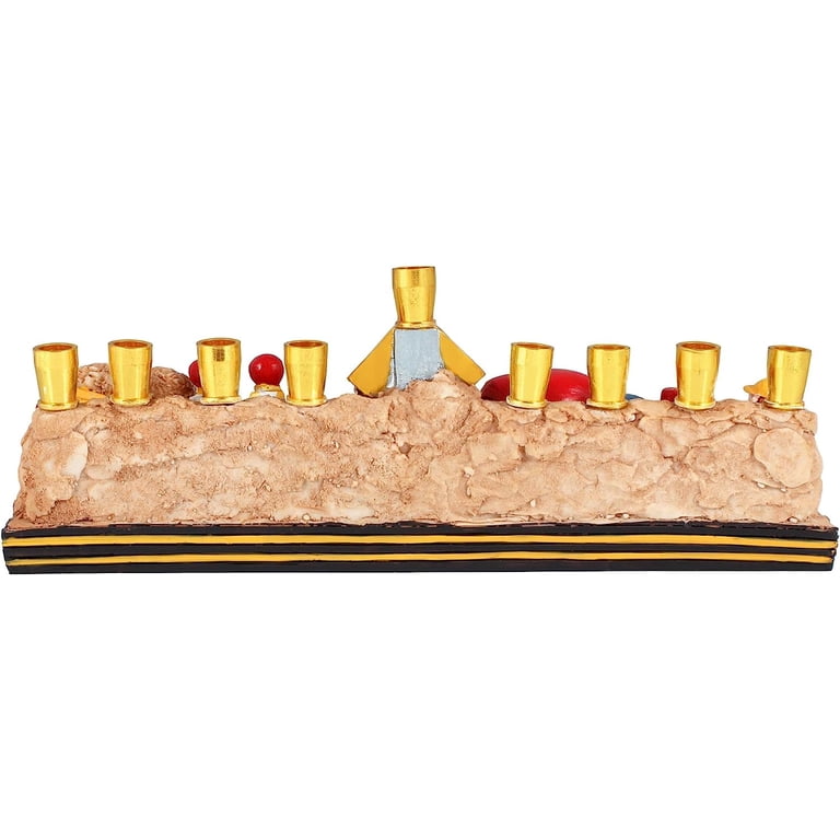 Aviv Judaica Construction-Themed Children's Menorah photo 5