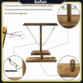 thumbnail image 2 of Juego Ring Toss con escalera de tiro hecha a mano de madera, 2 of 4