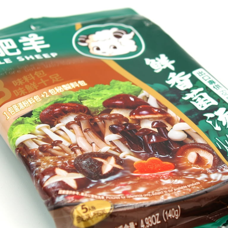 6 pack) LITTLE SHEEP Hot Pot Soup Base Mushroom Flavor 4.93 Oz