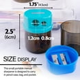 thumbnail image 2 of BAZIC Dual Hole Pencil Sharpeners with Receptacle, Round, 2 Count, 2 of 7