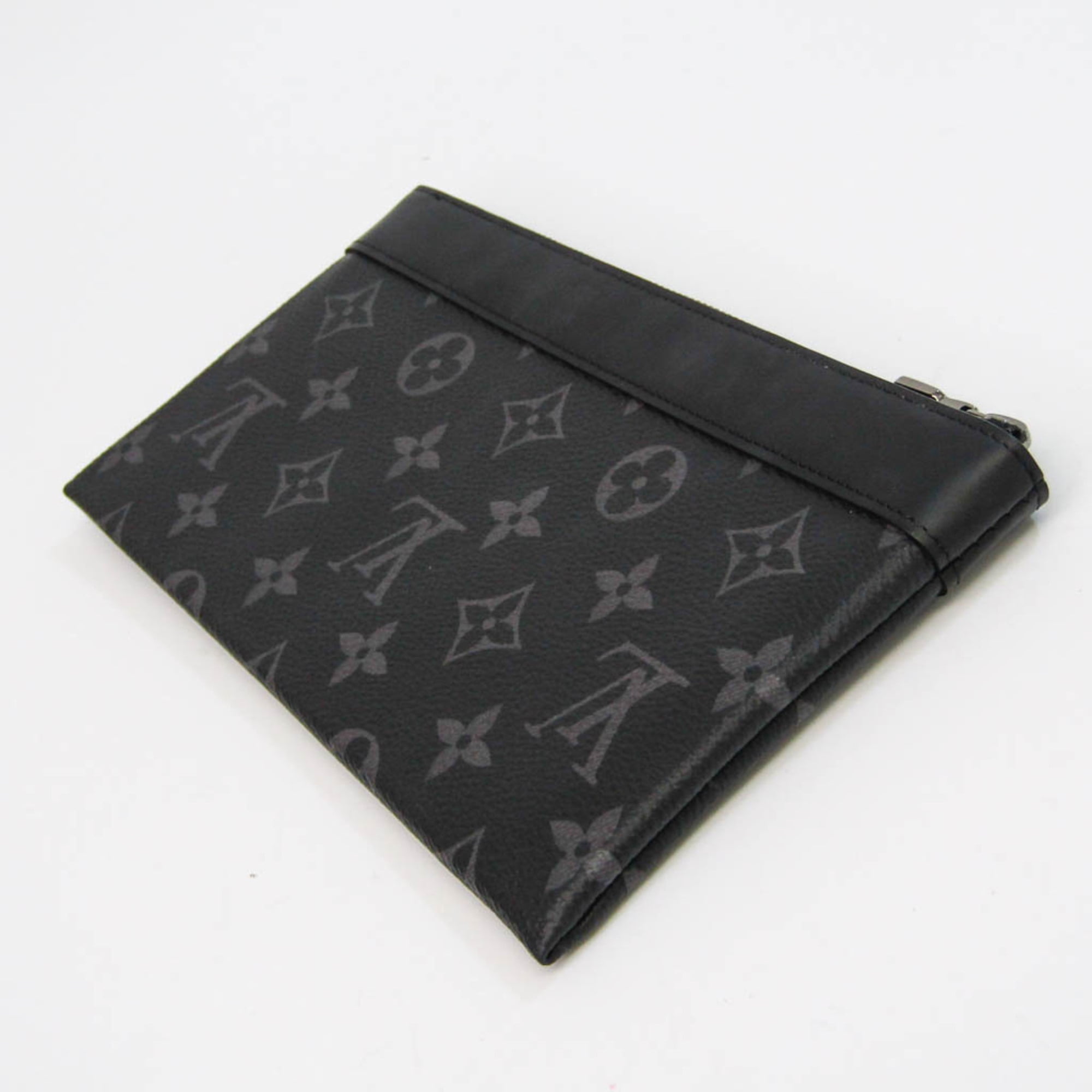 Authenticated Used Louis Vuitton Monogram Eclipse Pochette Discovery PM  M44323 Men's Clutch Bag,Pouch Monogram Eclipse