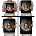 thumbnail image 7 of IBA Indianbeautifulart Lord Shiva Picture Frame Religious Poster Black Wall Frame Deity Photo Frame Wall Decor&nbsp;For Home/ Office/ Temple-12 x 18 Inches, 7 of 7