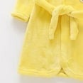 thumbnail image 6 of Hessimy Girls Fleece Hooded Robes, Warm Printed Bath Robe For Kids Soft Fuzzy Bathrobe For Gifts Fall Winter Toddler Pajamas Sleepwear (Yellow,13-14 Years), 6 of 6