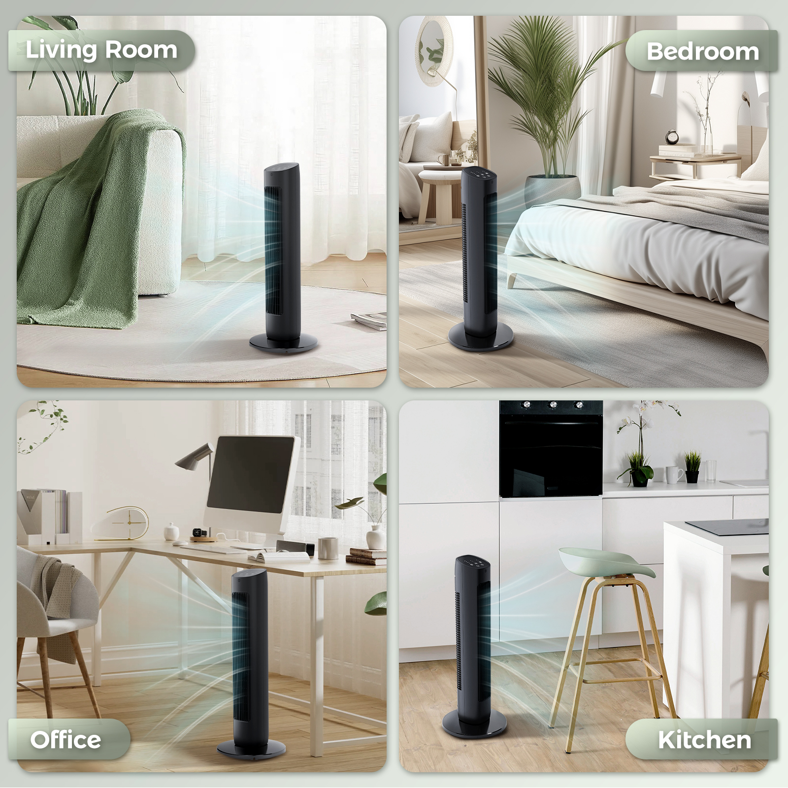 Auseo 30 Tower Fan With 3 Speeds 15H Timer 85 Oscillation 3 Auseo 30 Tower Fan With 3 Speeds 15H Timer 85 Oscillation 3