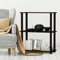 thumbnail image 2 of Furinno Turn-N-Tube 23.6 W x 11.6 D x 29.5 H 3-Shelf Decorative Shelves, Brown, 2 of 5