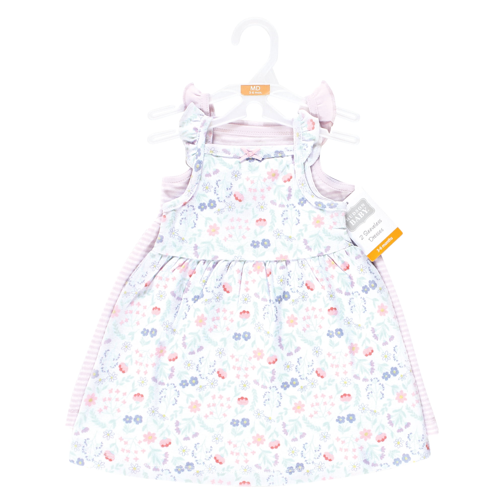 Hudson Baby Girls Cotton Dresses, Lilac Garden, 4T