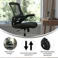 thumbnail image 6 of Flash Furniture Kelista Mesh Mid Back Office Chair with Flip-Up Arms, 250 lb, Black, 6 of 9